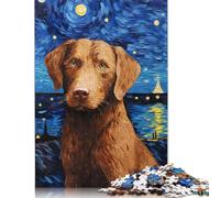 Jigsaw Puzzles for Adults 500 Piece Puzzle for Teenager Chesapeake Bay Retriever Jigsaw Puzzle Wooden Jigsaw Gift Suitable Family Friends Puzzles 500pcs (52x38cm)