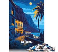 Jigsaw Puzzles for Adults 500 Piece Puzzle for Teenager La Palma Night Scene Jigsaw Puzzle Wooden Jigsaw Gift Suitable Family Friends Puzzles 500pcs (52x38cm)