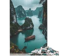 Jigsaw Puzzles for Adults 500 Piece Puzzle for Teenager Serenity at Ha Long Bay Jigsaw Puzzle Wooden Jigsaw Gift Suitable Family Friends Puzzles 500pcs (52x38cm)