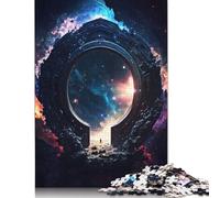 Jigsaw Puzzles for Adults 500 Piece Puzzle for Teenager Space Portal Magic Jigsaw Puzzle Wooden Jigsaw Gift Suitable Family Friends Puzzles 500pcs (52x38cm)