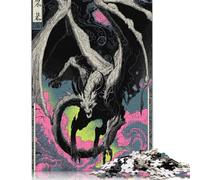 Jigsaw Puzzles for Adults 500 Piece Puzzle for Teenager Whispering Winds The Enigmatic Dragon Jigsaw Puzzle Wooden Jigsaw Gift Suitable Family Friends Puzzles 500pcs (52x38cm)