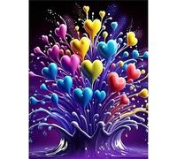 Jigsaw Puzzles for Adults 500 Piece Rainbow Heart Pond, Jigsaws 500 pieces for adults Family Activity, Challenging puzzles Games, Colourful, Beautiful Decoration Puzzle