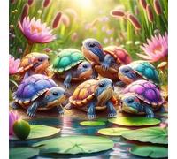 Jigsaw Puzzles for Adults 500 piece Reed Turtle, 500 Piece Difficult jigsaw puzzles for adults, Challenging Jigsaws 500 pieces, Puzzle Game for The Whole for Women, Gifts for Men 45x45cm