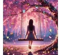 Jigsaw Puzzles For Adults 500 piece,Romantic Swing Girl jigsaw puzzle 45x45 cm Challenging puzzles,DIY Puzzle for Home Decoration Family Perfect Game