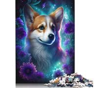 Jigsaw Puzzles for Adults 500 Piece Space Corgi Teens Jigsaw Puzzles Adults Teens Family Puzzle Game 500pcs (52x38cm)
