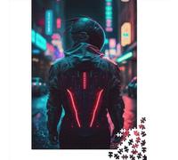 Jigsaw Puzzles for Adults 500 Piece Stealth Cyborg Ninja Puzzles for Adults Wooden Board Puzzles Funny Gift 500pcs (52x38cm)