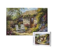 Jigsaw Puzzles for Adults 500 Piece Summer Jigsaw Puzzles for Adults with Gift Box 52x38 cm, Wooden Puzzle Houses Challenging Puzzle Games Home Decoration, for The Whole Family,p612t