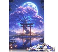 Jigsaw Puzzles For Adults 500 Piece Torii Gate And Tree of Life Puzzle Jigsaw For Adults Challenging Game 500pcs (52x38cm)