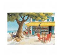 Jigsaw Puzzles for Adults 500 Piece Tree Large Puzzle Bookstore, Difficult Challenging Family Games for The Whole for Women, Wooden Jigsaws with Gift Box Packaging, Home Room Decor 52x38cm D-202