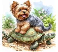 Jigsaw Puzzles for Adults 500 Piece Turtle Dog 45x45cm, Creative puzzles for adults 500 Piece Funny and Artistic Christmas Birthday Gifts for Boys Girls