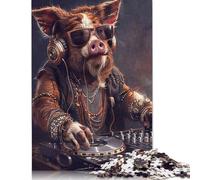 Jigsaw Puzzles for Adults 500 Piece Wild Hog DJ Jigsaw Puzzles for Adults 500 Pieces Challenging Game Puzzles 500pcs (52x38cm)
