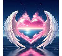 Jigsaw Puzzles For Adults 500 piece,Wings Love Heart jigsaw puzzle 45x45 cm Challenging puzzles,DIY Puzzle for Home Decoration Family Perfect Game