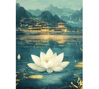 Jigsaw Puzzles for Adults 500 Pieces Ancient Architectural Flower, 52x38cm 500 pieces puzzles for adults, Educational Game Challenge Toy, Impossible Puzzle for Family Activity