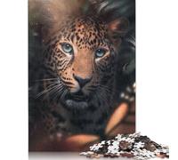 Jigsaw Puzzles for Adults 500 Pieces Beautiful Leopard Puzzles for Adults Creative Wooden Jigsaw Puzzles Challenging Game 500pcs (52x38cm)