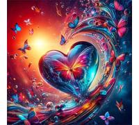 Jigsaw Puzzles for Adults 500 Pieces Butterflies Waves Hearts,Hard Difficult Challenging Puzzle for adults,500 Piece Educational Game Home Decoration puzzle