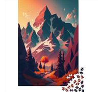 Jigsaw Puzzles for Adults 500 Pieces Classic Minimalist Nature Painting Wooden Puzzle Relaxing Puzzle Jigsaw Game Brain Teasers 500pcs (52x38cm)