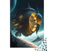 Jigsaw Puzzles for Adults 500 Pieces Classic Mothership Space Station Wooden Puzzle Relaxing Puzzle Jigsaw Game Brain Teasers 500pcs (52x38cm)