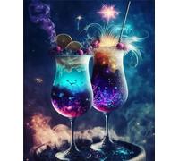 Jigsaw Puzzles for Adults 500 Pieces,Colorful Cocktail Glasses jigsaw puzzle 52x38 cm Challenging DIY Puzzle for Home Decoration,Family puzzles Perfect for Game