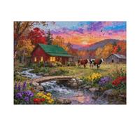 Jigsaw Puzzles for Adults 500 Pieces, Country Life Puzzle Interlock Perfectly Letter on Back No Dust, Challenging Puzzle Home Decor Birthday Party Gift Creative Kit for Men Women Elders Seniors