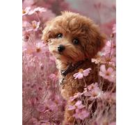 Jigsaw Puzzles for Adults 500 Pieces Cute Brown Dog, 52x38cm 500 pieces puzzles for adults, Educational Game Challenge Toy, Impossible Puzzle for Family Activity