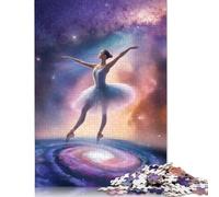 Jigsaw Puzzles for Adults 500 Pieces Dancing in Galaxy Wooden Jigsaw Puzzle Educational Puzzle Family Game for Teenager Birthday 500pcs (52x38cm)