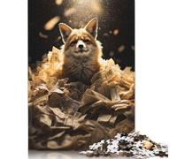 Jigsaw Puzzles for Adults 500 Pieces Dollar Bills Red Fox Luxe Jigsaw Puzzle Adult Woodenboard Puzzles Brain Teaser Puzzles For Adults And Teenagers 500pcs (52x38cm)