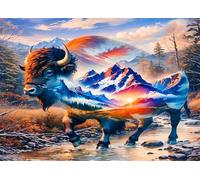 Jigsaw Puzzles for Adults 500 Pieces,Fantasy Yak Landscape jigsaw puzzle 52x38 cm Challenging DIY Puzzle for Home Decoration,Family puzzles Perfect for Game