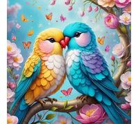Jigsaw Puzzles for Adults 500 Pieces Flower Couple Parrots,Hard Difficult Challenging Puzzle for adults,500 Piece Educational Game Home Decoration puzzle