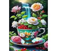 Jigsaw Puzzles for Adults 500 Pieces,Flower Cup Scenery jigsaw puzzle 52x38 cm Challenging DIY Puzzle for Home Decoration,Family puzzles Perfect for Game
