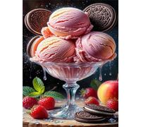 Jigsaw Puzzles for Adults 500 Pieces,Fruit Chocolate Ice Cream jigsaw puzzle 52x38 cm Challenging DIY Puzzle for Home Decoration,Family puzzles Perfect for Game