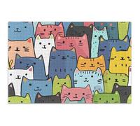 Jigsaw Puzzles for Adults 500 Pieces Fun Silly Hard Puzzle Fine Art Painting Cute Cartoon Cat Cute, 20.5x14.9 Inch