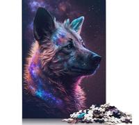 Jigsaw Puzzles for Adults 500 Pieces Galaxy African Hyena Jigsaw Difficult Wooden Puzzles for Adults Gifts Challenging Game 500pcs (52x38cm)