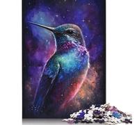 Jigsaw Puzzles for Adults 500 Pieces Galaxy Dream Hummingbird Jigsaw Difficult Wooden Puzzles for Adults Gifts Challenging Game 500pcs (52x38cm)
