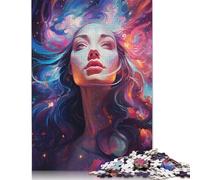 Jigsaw Puzzles for Adults 500 Pieces Galaxy Girl No8 Wooden Jigsaw Puzzle Educational Puzzle Family Game for Teenager Birthday 500pcs (52x38cm)