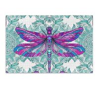 Jigsaw Puzzles for Adults 500 Pieces Gifts for Puzzle Lovers Vibrant Purple Dragonflies Green Unique Jigsaw Puzzle Fine Art Painting, 20.5x14.9 Inch