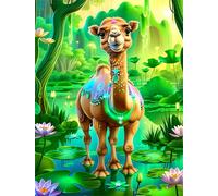Jigsaw Puzzles for Adults 500 Pieces,Green Woodlands Camel jigsaw puzzle 52x38 cm Challenging DIY Puzzle for Home Decoration,Family puzzles Perfect for Game