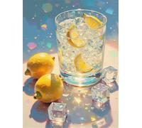 Jigsaw Puzzles for Adults 500 Pieces, Ice Cubes Lemon Puzzles for Adults 500 Pieces, Challenging Puzzle 20x15 inch, Interactive Puzzle Gift for Stress Selief and Relaxation
