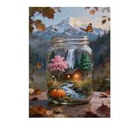 Jigsaw Puzzles for Adults 500 Pieces Impossible Hard Difficult Challenging Puzzles for Adults 500pc Puzzles World in Bottle Nature's Dream Art 20.5x15 Inch