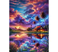 Jigsaw Puzzles for Adults 500 Pieces,Landscape Cloud Lake Cabin jigsaw puzzle 52x38 cm Challenging DIY Puzzle for Home Decoration,Family puzzles Perfect for Game