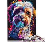 Jigsaw Puzzles for Adults 500 Pieces Lhasa Apso Dog Art Puzzles for Adults Family Puzzle Game Birthday Gifts Puzzle Casual Games 500pcs (52x38cm)