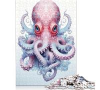 Jigsaw Puzzles for Adults 500 Pieces Majestic Octopus Puzzle for Adults Woodenboard Puzzles Fun Puzzles Games 500pcs (52x38cm)