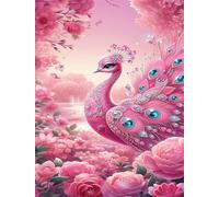 Jigsaw Puzzles for Adults 500 Pieces,Pink Peacock Flowers jigsaw puzzle 52x38 cm Challenging DIY Puzzle for Home Decoration,Family puzzles Perfect for Game