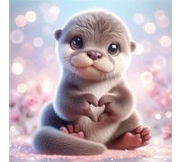 Jigsaw Puzzles for Adults 500 Pieces Romantic Otter,Hard Difficult Challenging Puzzle for adults,500 Piece Educational Game Home Decoration puzzle