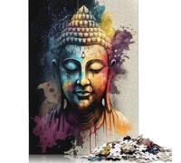 Jigsaw Puzzles for Adults 500 Pieces 'Sacred Geometry Buddha Jigsaw Puzzle Wooden Puzzle Suitable for Adults And over 18 Years Old Family Puzzle Game 500pcs (52x38cm)