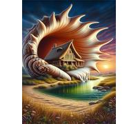 Jigsaw Puzzles for Adults 500 Pieces,Snail Cottage Scenery jigsaw puzzle 52x38 cm Challenging DIY Puzzle for Home Decoration,Family puzzles Perfect for Game