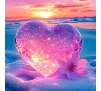 Jigsaw Puzzles for Adults 500 Pieces Sunrise Beach Heart, Puzzles for Adults, Challenging Game, Impossible Hard Challenge, Puzzle for Adult 500 Pieces