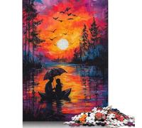 Jigsaw Puzzles for Adults 500 Pieces Sunset Romance Jigsaw Puzzle Adult Creative Puzzles Brain Teaser Puzzles For Adults And Teenagers Gifts 500pcs (52x38cm)