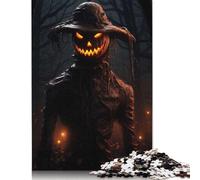 Jigsaw Puzzles for Adults 500 Pieces The Haunted Scarecrow Jigsaw Puzzle Adult Woodenboard Puzzles Brain Teaser Puzzles For Adults And Teenagers 500pcs (52x38cm)
