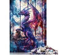 Jigsaw Puzzles for Adults 500 Pieces Tranquil Azure Dragon Puzzles for Adults Creative Wooden Jigsaw Puzzles Challenging Game 500pcs (52x38cm)