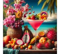 Jigsaw Puzzles for Adults 500 Pieces,Tropical Fruits Summer jigsaw Puzzle 18x18 inch Challenging puzzles,DIY Puzzles for Home Decoration,Family Puzzle Perfect for Game